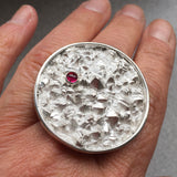 Tory Herford - Crystal Landscape Ring with Ruby