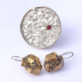 Tory Herford - Crystal Landscape Ring with Ruby