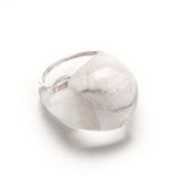 June Cream - Rutilated Quartz Bombe` Ring
