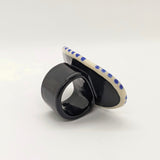 Amy Rogers - Black and White Disc Ring