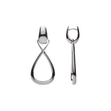 Small Silver Twist Hoop Earrings