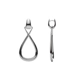 Large Silver Twist Hoop Earrings