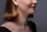 Small Gold Twist Hoop Earrings