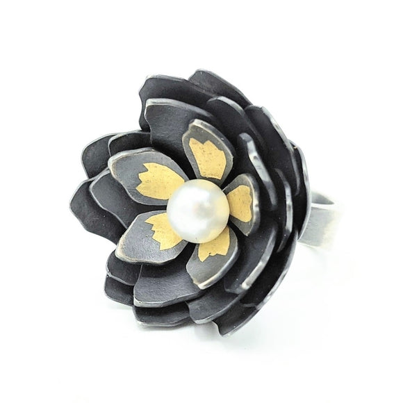 Layered Flower Ring No 4 