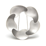 Modern Kidney Pool Spiral Brooch