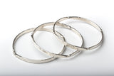 Forged Four Sided Silver Bangle