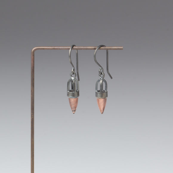 Brilliant Sunstone Buoy Earrings sterling silver