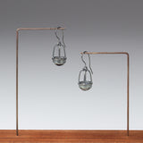 Rutilated quartz oxidized sterling silver