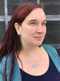 Patinated Open Triangle Earrings