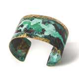 Embossed and Patinated Cuff Bracelet brass