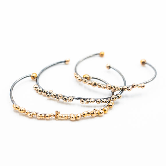Seed Cuff Bracelet with Bronze