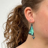 Circle Stud Patina Earrings