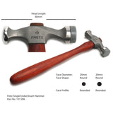Fretz Planishing Hammer with Single End Inserts