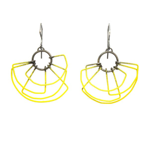 Steel Deco Earrings in Sunny Yellow