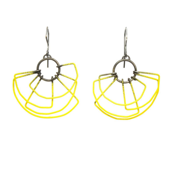 Steel Deco Earrings in Sunny Yellow