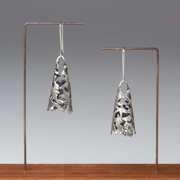 silver textured dangle cone