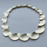 Modern Kidney Pool Collar Necklace silver