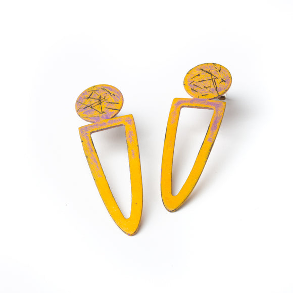 Yellow/Purple Earrings