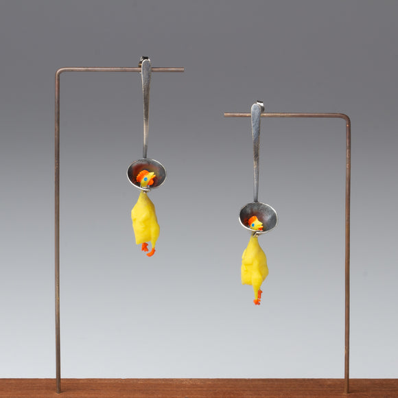 rubber chicken earrings cooperman
