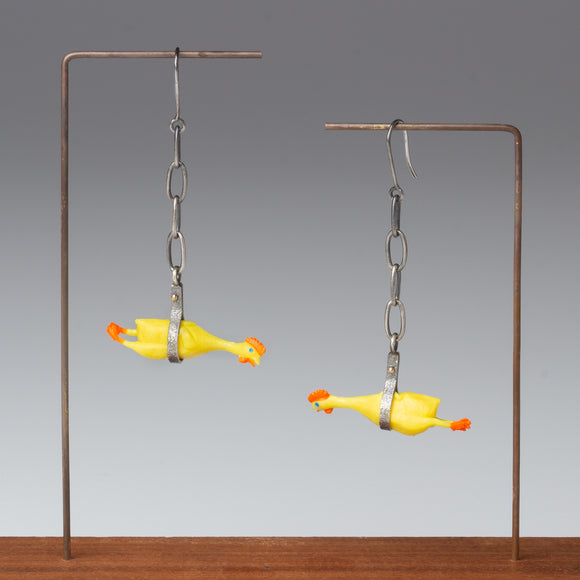 rubber chicken earrings cooperman