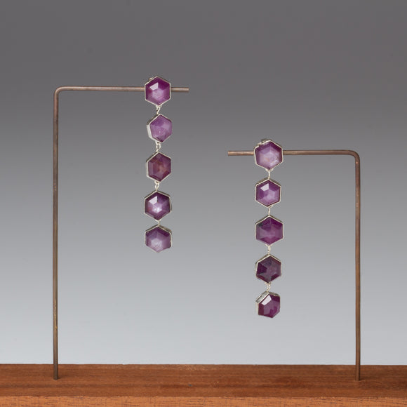 Star Sapphire Dazzle Earrings
