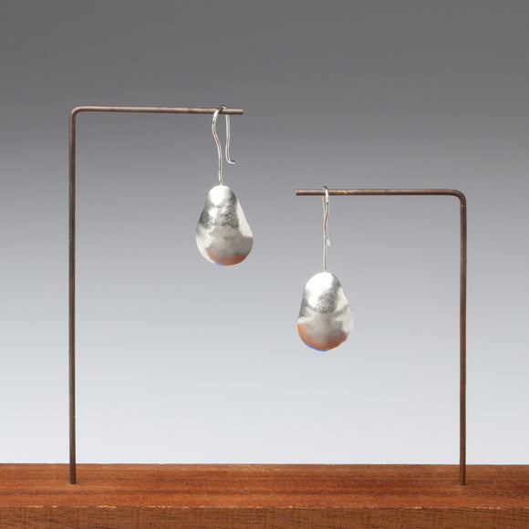 Hammered Pear Drop Earrings