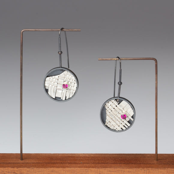 Deconstructed Silver Weave with Ruby