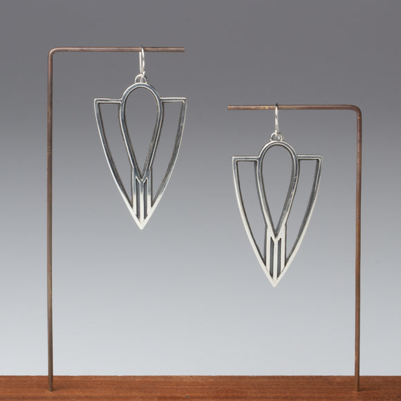 Sterling Silver Deco Shield