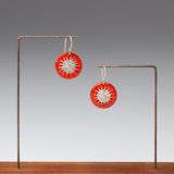 Red Enamel Earrings