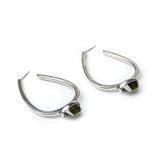 Textured Teardrop Hoop Earrings
