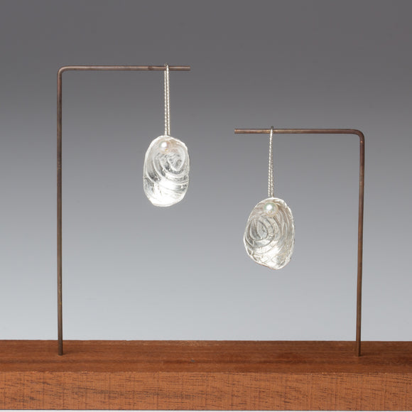 Silver Sea Shells with Pearls