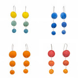 Tri-Color Porcelain Pod Earrings