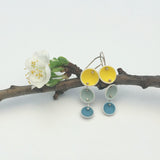 Tri-Color Porcelain Pod Earrings