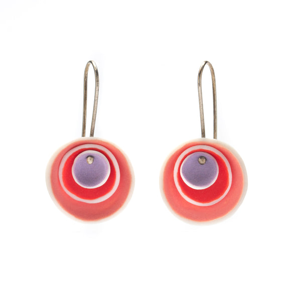 Large Triple Nest Earrings in Pinks