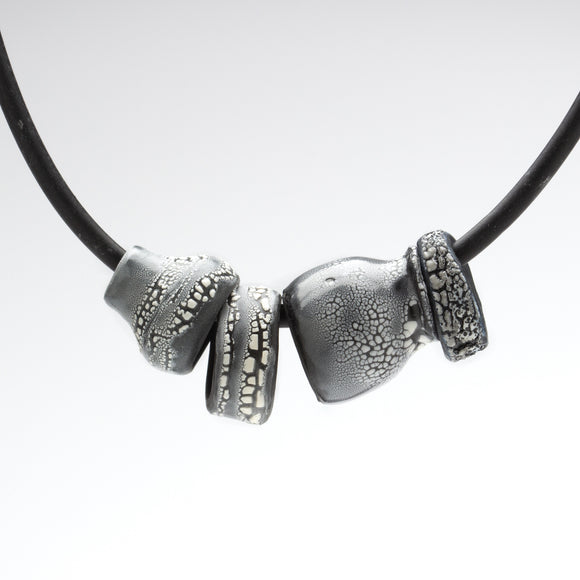 Black and White Porcelain Necklace
