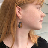 Black and Gold Porcelain Earrings