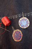 Blue Spinner Earrings