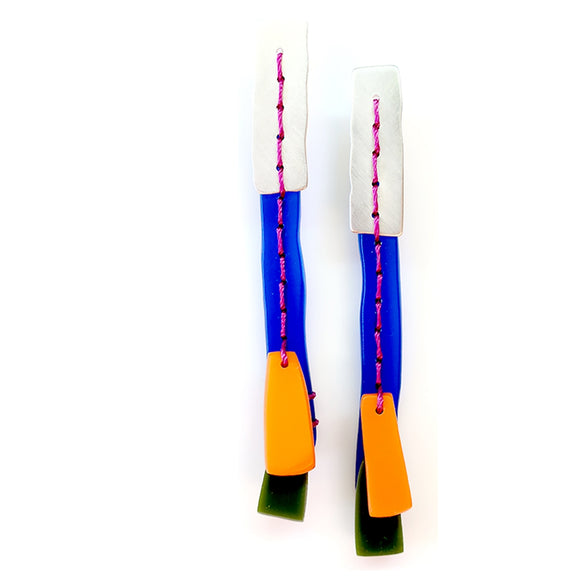 Stitched Twig Earrings