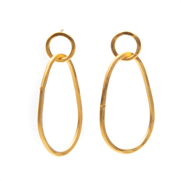 Gold Teardrop Dangles