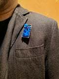 Statemmeant2020 brooch about homelessness  steel, tape, SoftFlex, silver