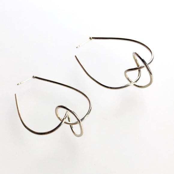 Knot Hoop Earrings in Sterling Silver Tory Herford
