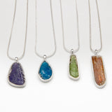 Raw gemstone necklaces