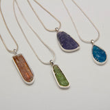 Raw gemstone necklaces