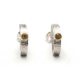 Citrine Half Circle Earrings