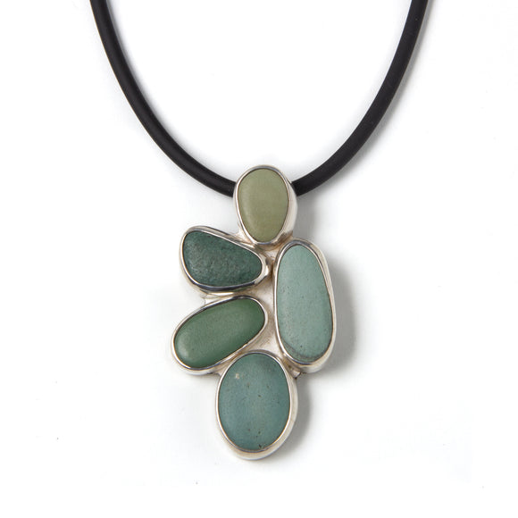 Green Beach Rocks Necklace