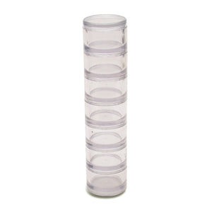 Storage Jars, 7 Small Round Stacked