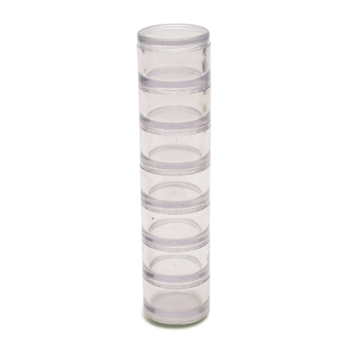Storage Jars, 7 Small Round Stacked