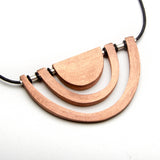 yukata jewelry show copper and silver tulip necklace