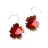 Helen Cowart - Inrō with Manju Netsuke and Earrings yukata jewelry show vintage Japanese cotton enameled earrings