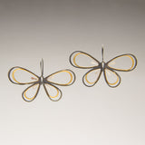 Dana Cassara - Yukata Jewelry Show  Hopeful Butterfly dangles silver and bass butterfly hoop earrings vintage Japanese cotton